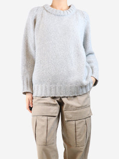 Grey cashmere jumper - size M Knitwear Malo 