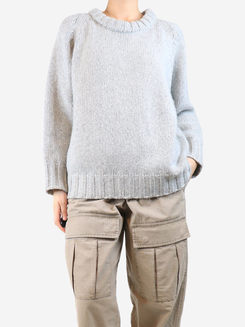 Grey cashmere jumper - size M Knitwear Malo 