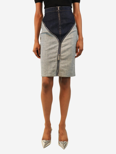 Blue denim pencil skirt - size UK 6 product image