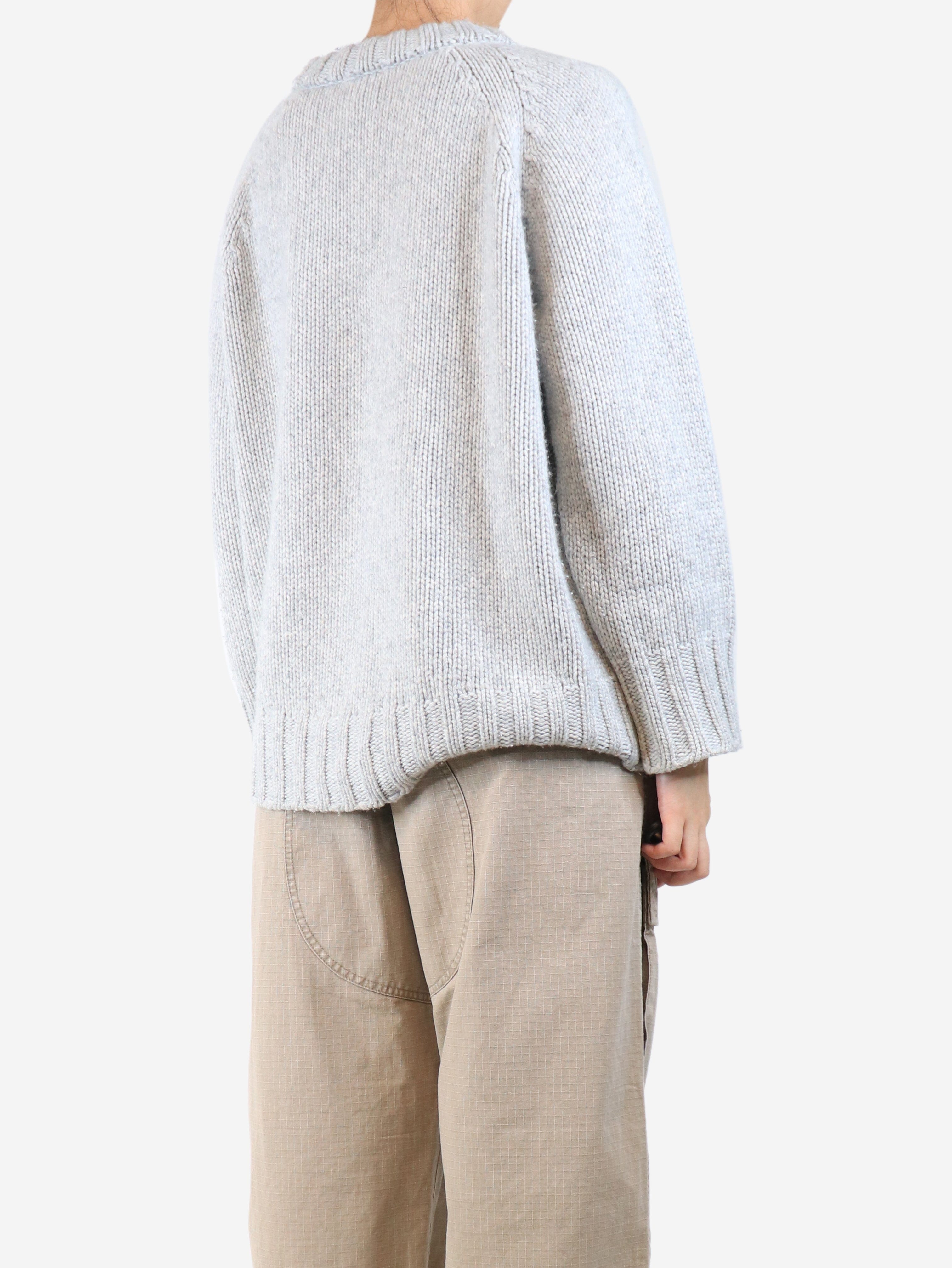 Grey cashmere jumper - size M Knitwear Malo 