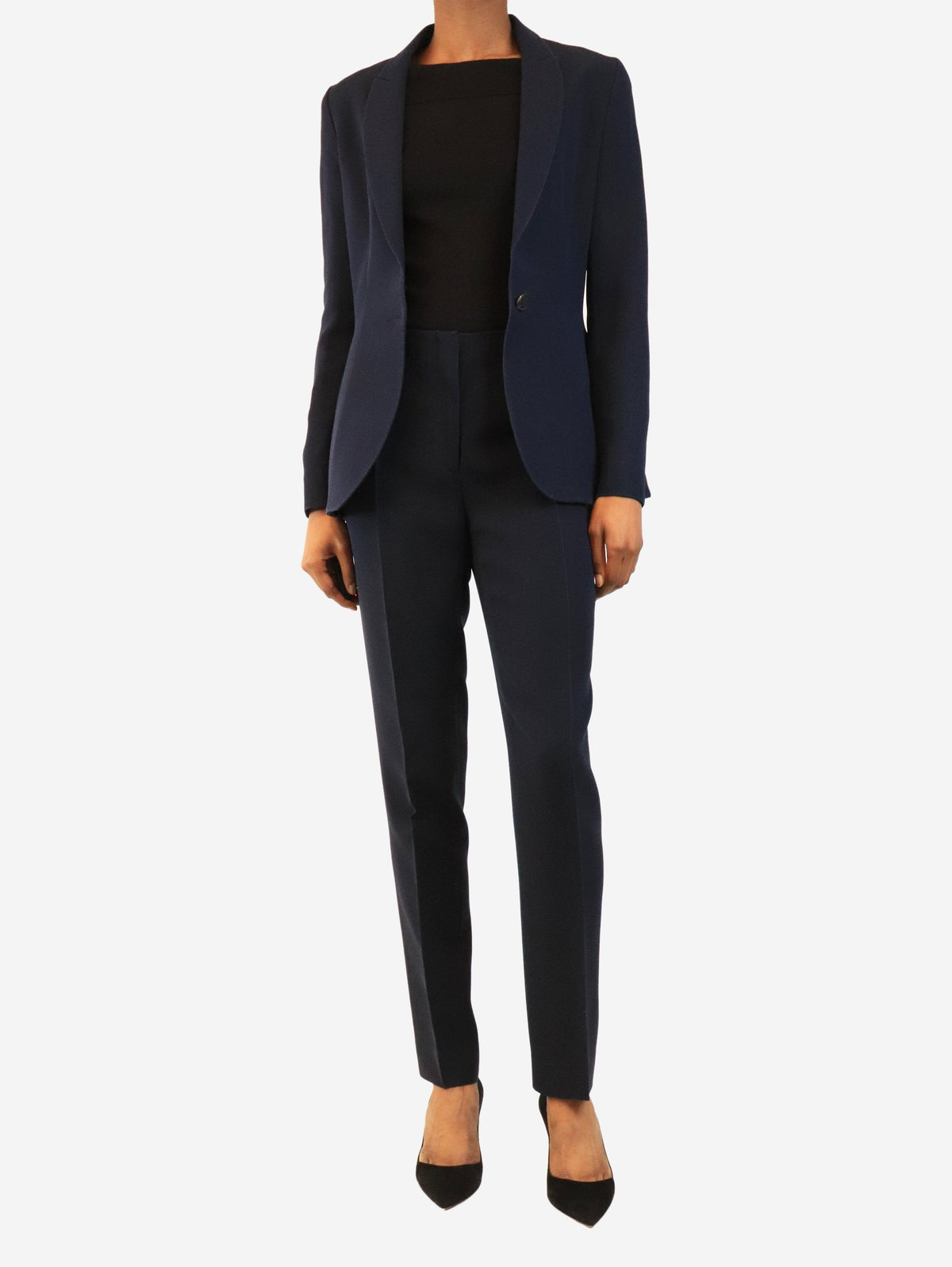 Navy two piece blazer and trousers set - size UK 8 Sets Christian Dior 