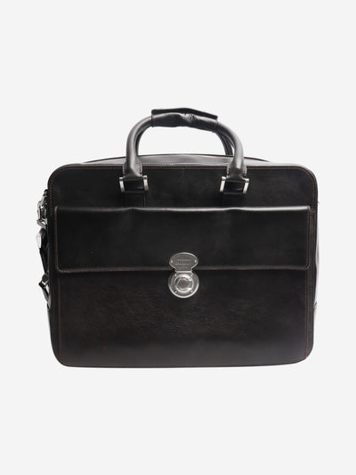 Dark brown leather briefcase Luggage & Travel Bags Aspinal of London 