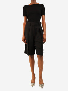 Black pleated shorts - size UK 6 Shorts Brunello Cucinelli 