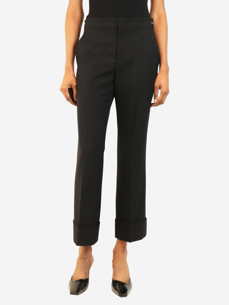 Black Horsebit tailored trousers - size UK 6 Trousers Gucci 