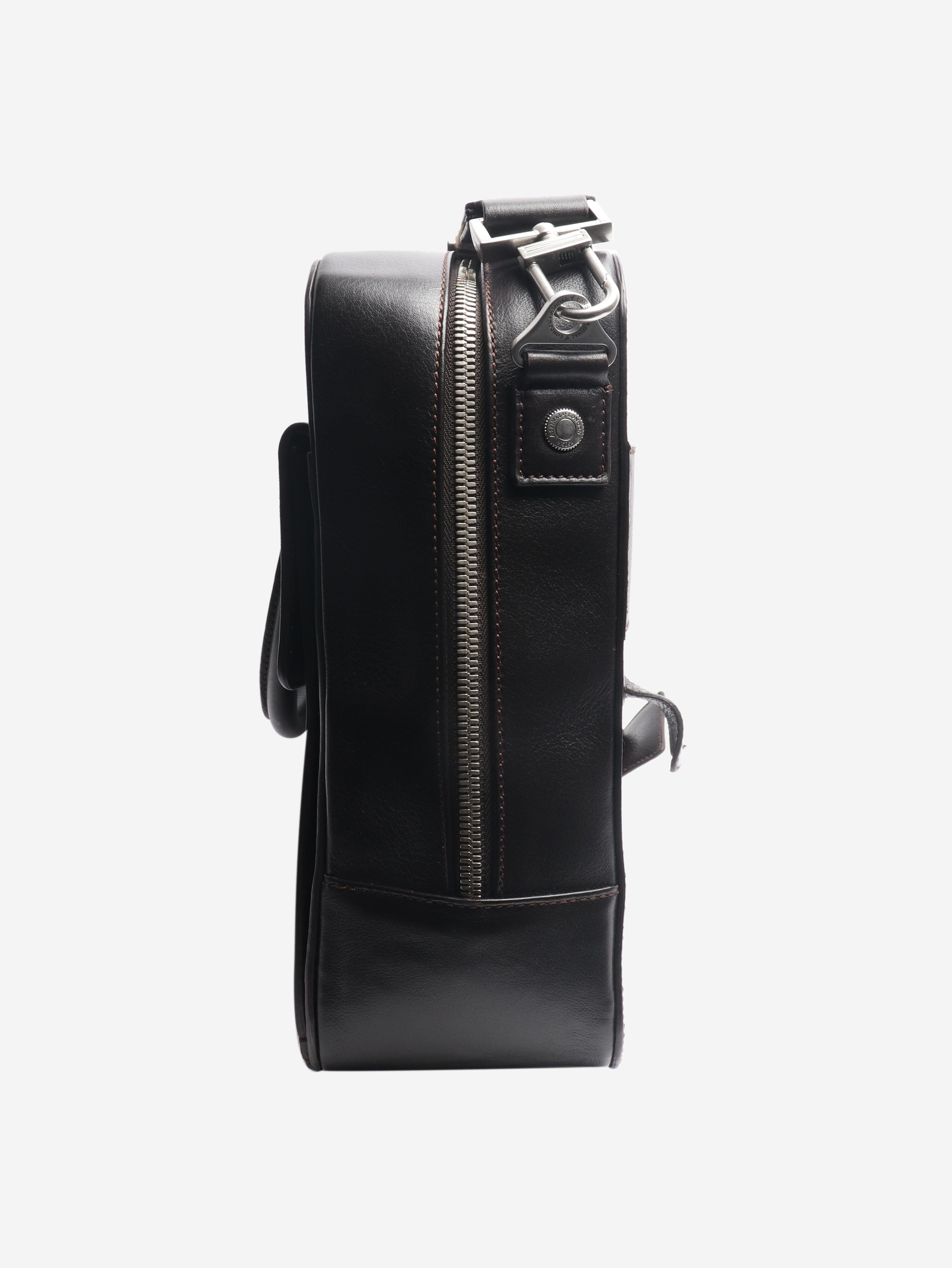 Dark brown leather briefcase Luggage & Travel Bags Aspinal of London 