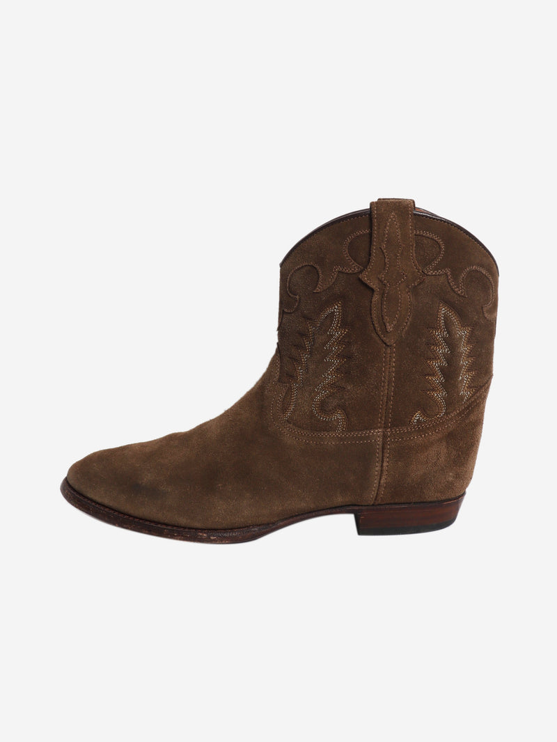 Brown suede western boots - size EU 41 (UK 8) Boots Shiloh Heritage 