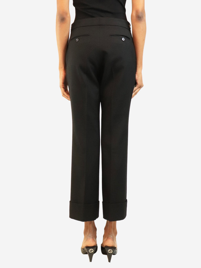 Black Horsebit tailored trousers - size UK 6 Trousers Gucci 