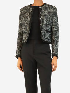 Dark grey GG tweed cropped jacket - size UK 6 Coats & Jackets Gucci 