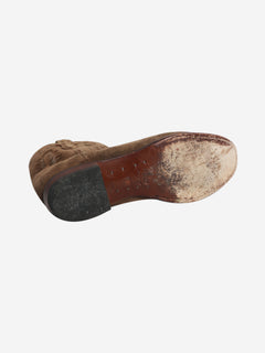 Brown suede western boots - size EU 41 (UK 8) Boots Shiloh Heritage 