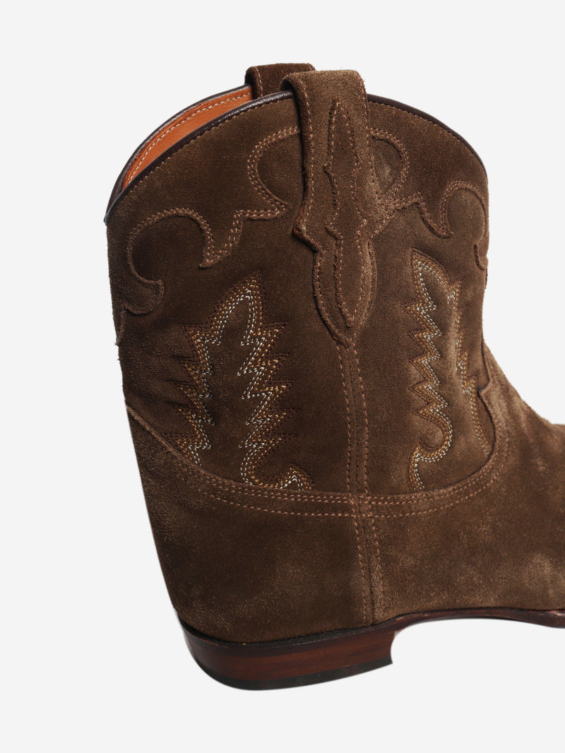 Brown suede western boots - size EU 41 (UK 8) Boots Shiloh Heritage 