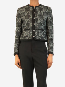 Dark grey GG tweed cropped jacket - size UK 6 Coats & Jackets Gucci 