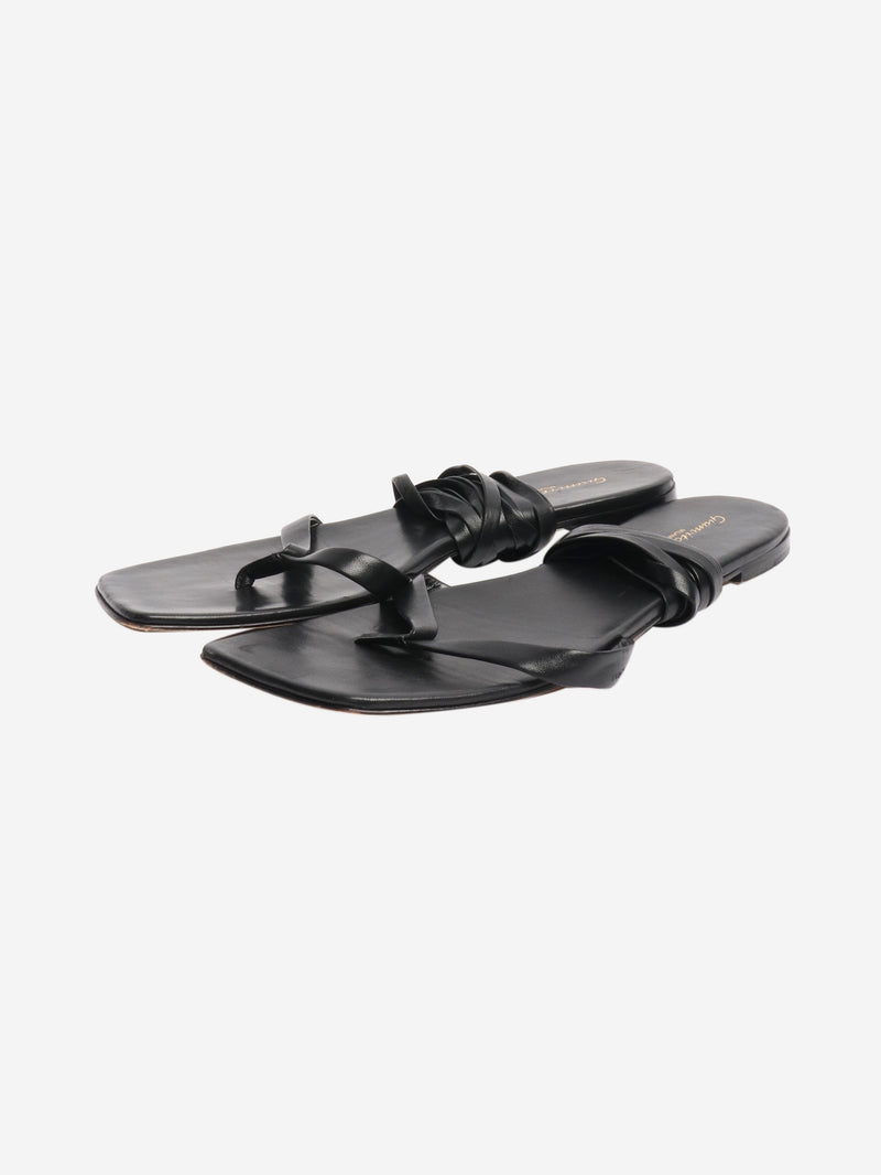 Black wrap sandals - size EU 39.5 (UK 6.5) Flat Sandals Gianvito Rossi 