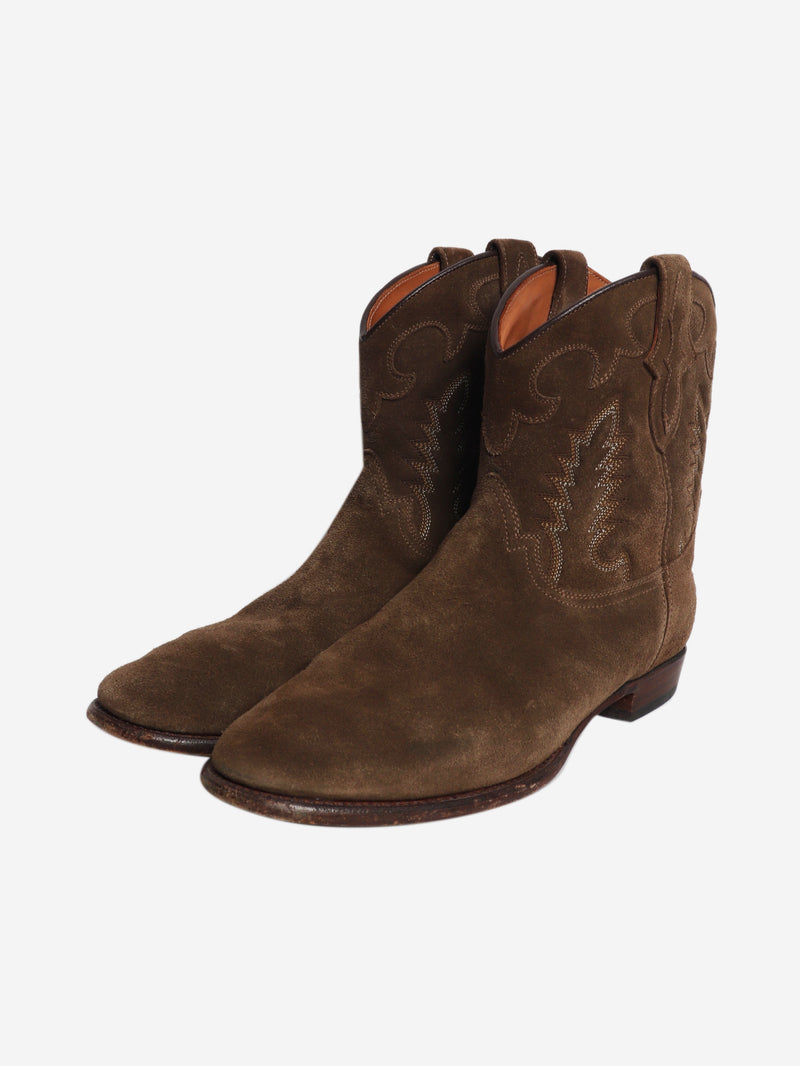 Brown suede western boots - size EU 41 (UK 8) Boots Shiloh Heritage 