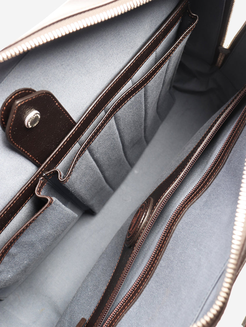 Dark brown leather briefcase Luggage & Travel Bags Aspinal of London 