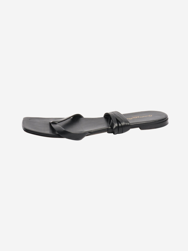 Black wrap sandals - size EU 39.5 (UK 6.5) Flat Sandals Gianvito Rossi 