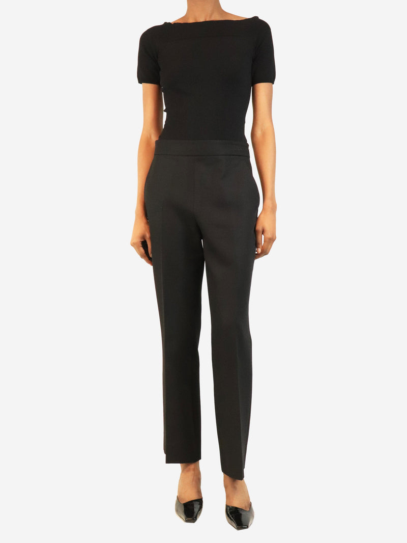 Black straight-leg trousers - size UK 8 Trousers Gucci 