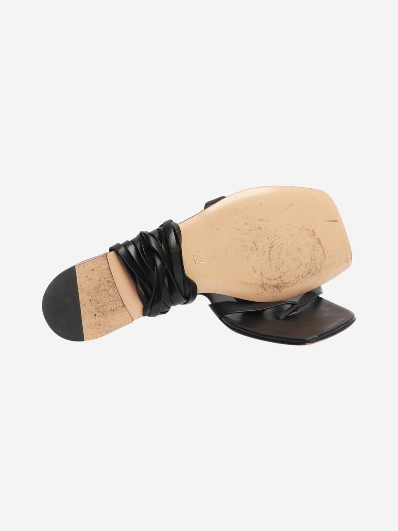 Black wrap sandals - size EU 39.5 (UK 6.5) Flat Sandals Gianvito Rossi 