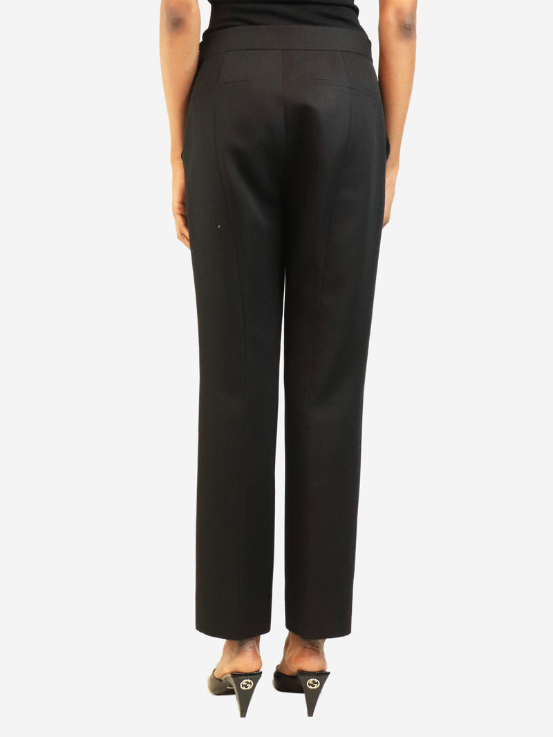 Black straight-leg trousers - size UK 8 Trousers Gucci 