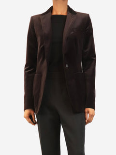 Deep aubergine velour blazer - size UK 8 Coats & Jackets Dolce & Gabbana 