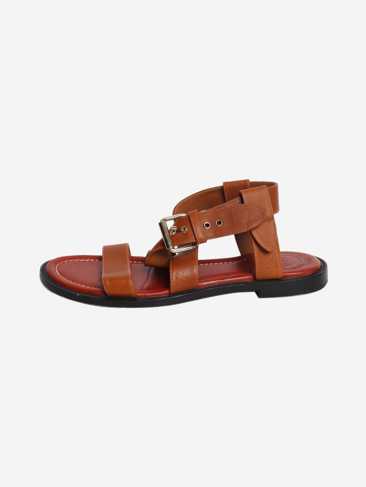 Tan Matilda flat sandals - size EU 39.5 Flat Sandals Chloe 