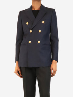 Navy double-breasted jacket - size UK 6 Coats & Jackets Celine 