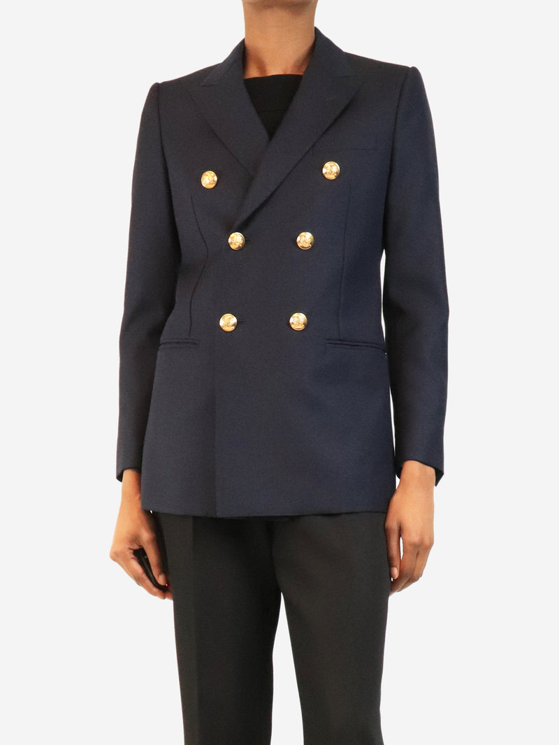 Navy double-breasted jacket - size UK 6 Coats & Jackets Celine 