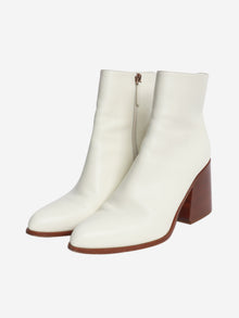 Cream leather ankle boots - size EU 41 (UK 8) Boots Gabriela Hearst 