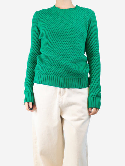 Green cashmere knit sweater - size UK 10 Knitwear Prada 