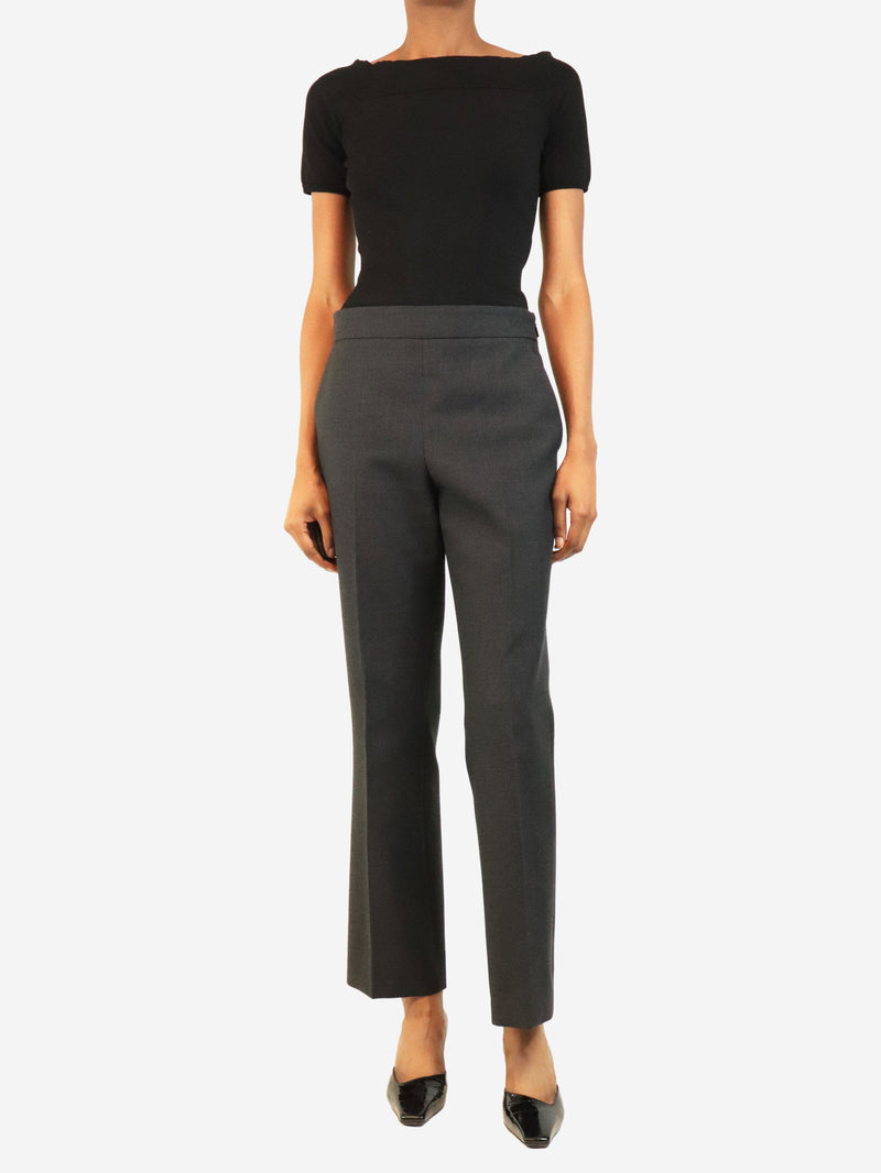 Charcoal straight-leg trousers - size UK 8 Trousers Gucci 