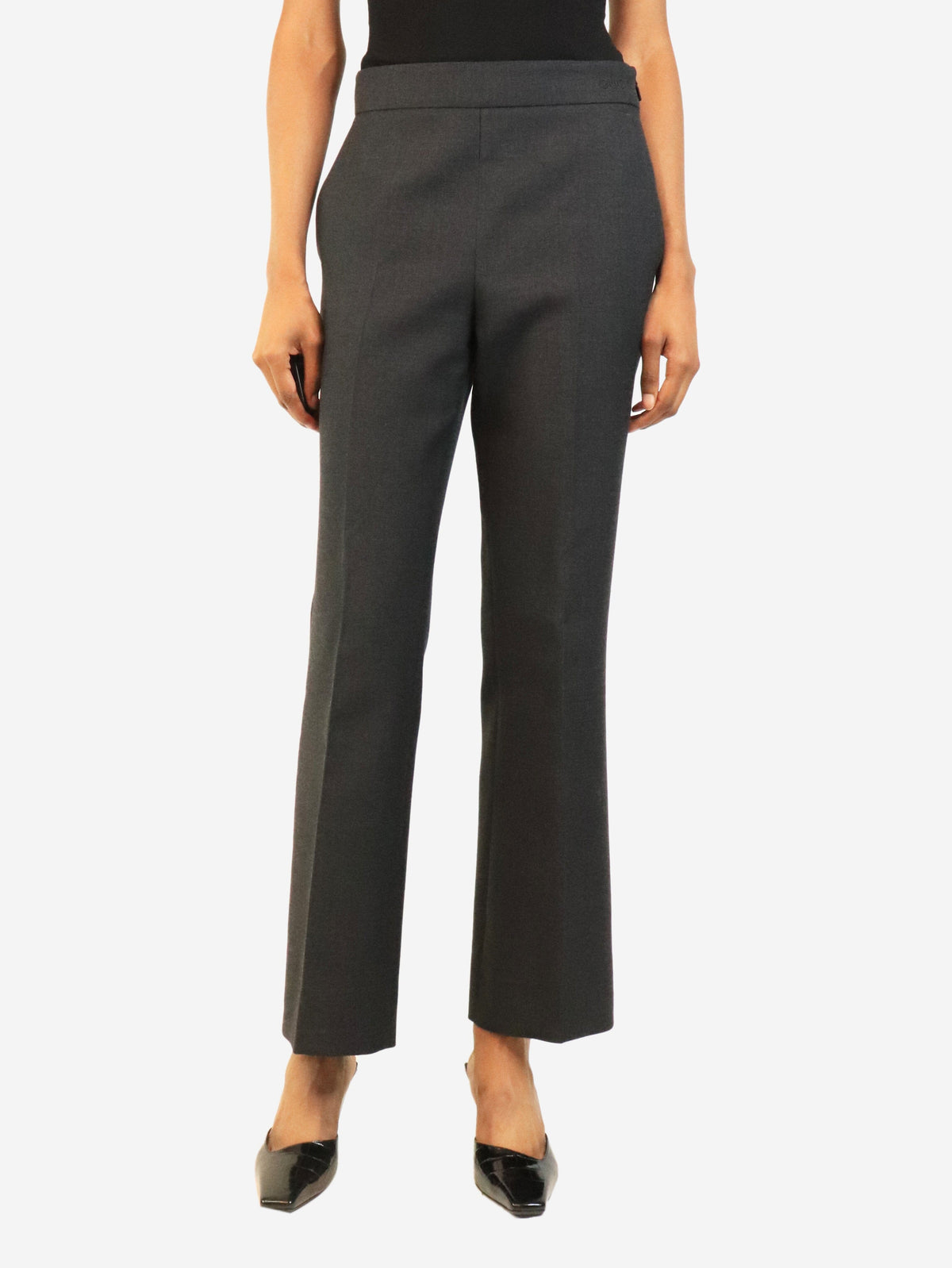 Charcoal straight-leg trousers - size UK 8 Trousers Gucci 