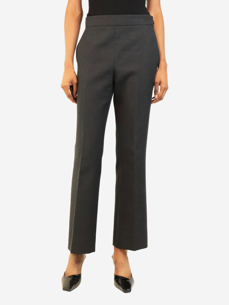 Charcoal straight-leg trousers - size UK 8 Trousers Gucci 
