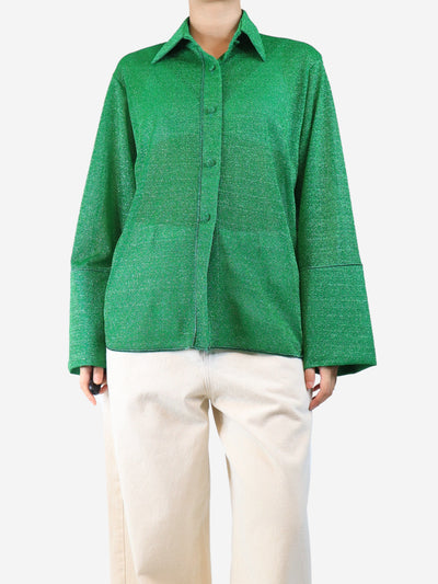 Green Sparkly blouse - size S/M Tops Oseree 