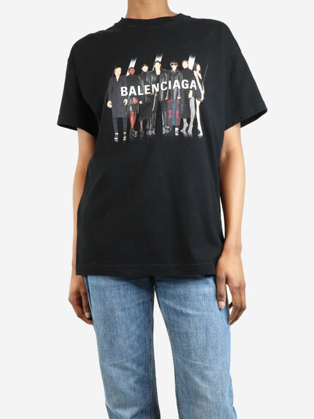Black graphic print t-shirt - size XS product image