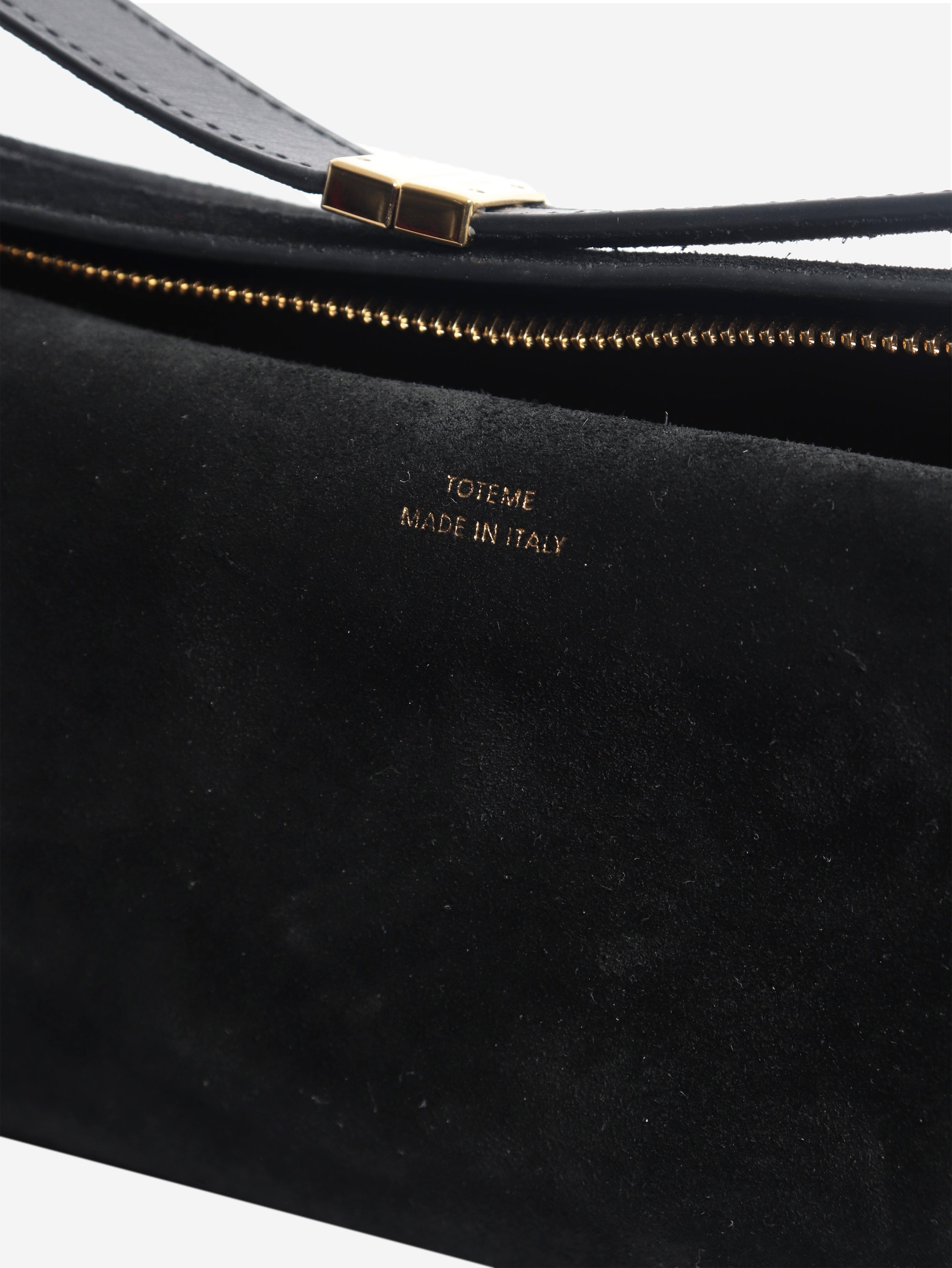 Black suede top handle bag Top Handle Bags Toteme 