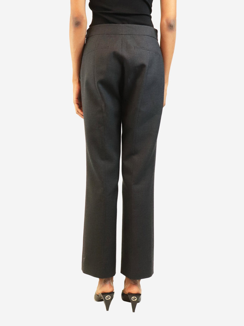 Charcoal straight-leg trousers - size UK 8 Trousers Gucci 
