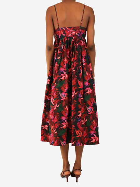 Multicolour floral printed cotton slip dress - size UK 6 alternate image