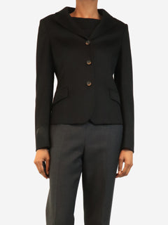 Vintage black wool blazer - size UK 10 Coats & Jackets Loro Piana 