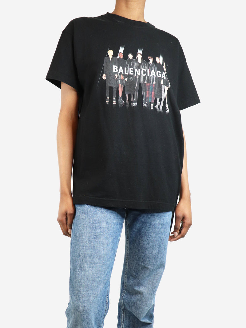 Black graphic print t-shirt - size XS Tops Balenciaga 