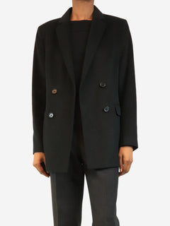 Black double-breasted cashmere jacket - size S Coats & Jackets Kujten 