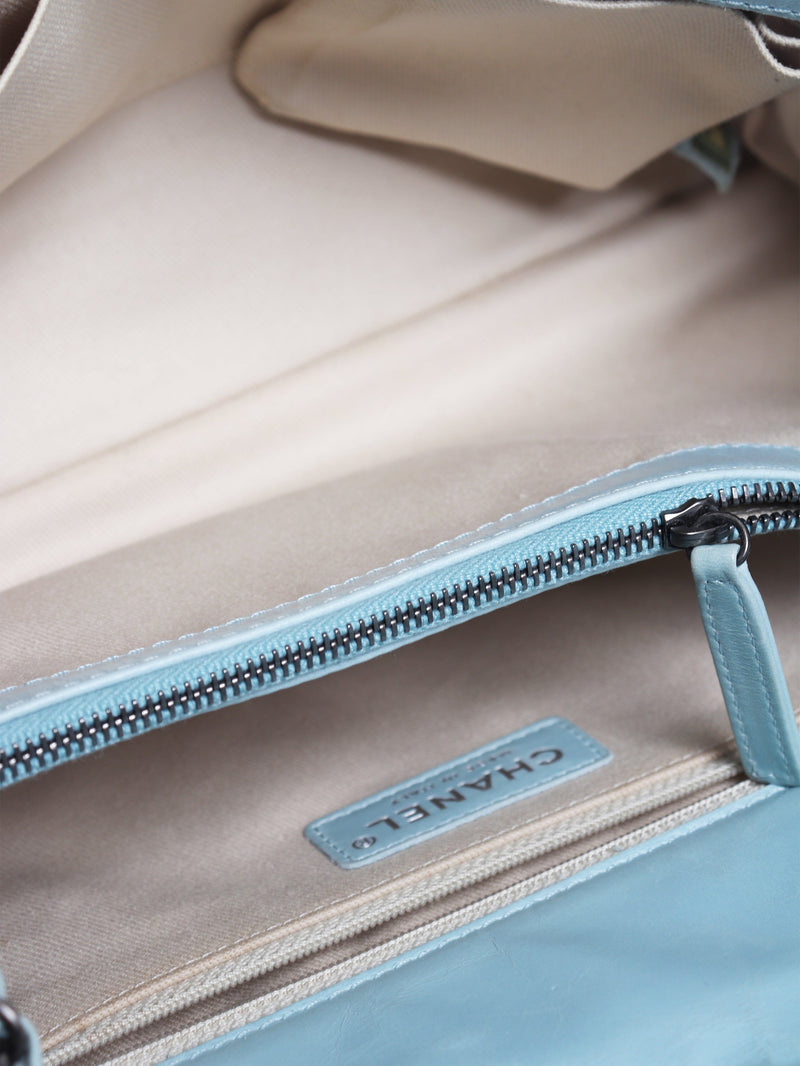 Duck egg 2014 lambskin quilted Coco Soft Flap bag Shoulder bags Chanel 