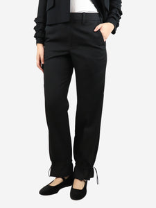 JW Anderson Black cuffed-hem trousers - size UK 8