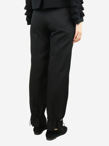 JW Anderson Black cuffed-hem trousers - size UK 8