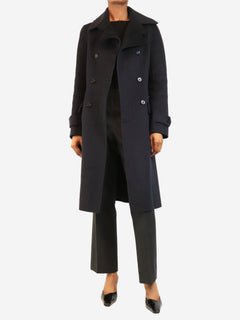 Navy wool midi coat - size UK 6 Coats & Jackets Louis Vuitton 