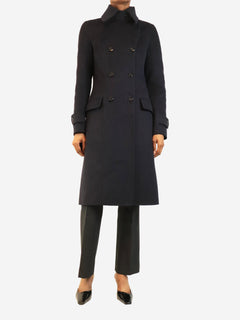 Navy wool midi coat - size UK 6 Coats & Jackets Louis Vuitton 