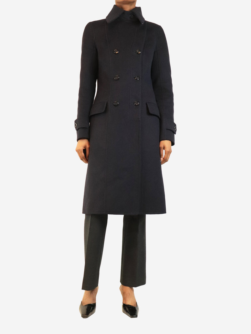 Navy wool midi coat - size UK 6 Coats & Jackets Louis Vuitton 