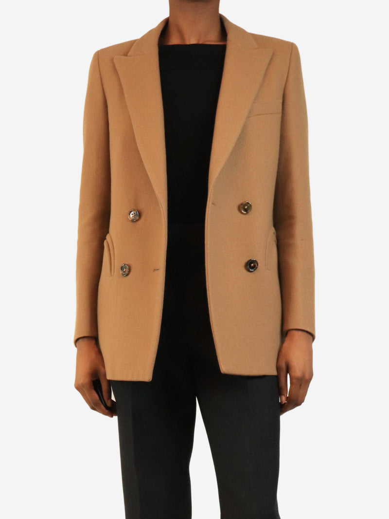 Brown double-breasted wool coat - size UK 8 Coats & Jackets Blaze Milano 