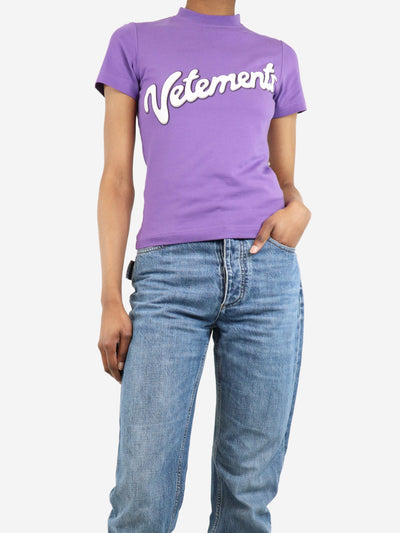 Purple Milka logo t-shirt - size XS Tops Vetements 