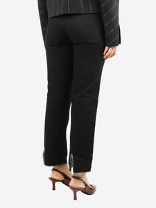 Celine Black straight-leg jeans - size UK 10