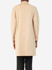 Cream double-breasted wool coat - size UK 6 Coats & Jackets Harris Wharf London 