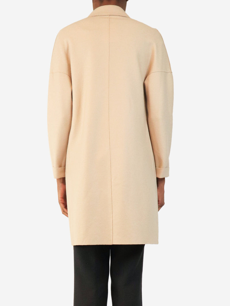 Cream double-breasted wool coat - size UK 6 Coats & Jackets Harris Wharf London 